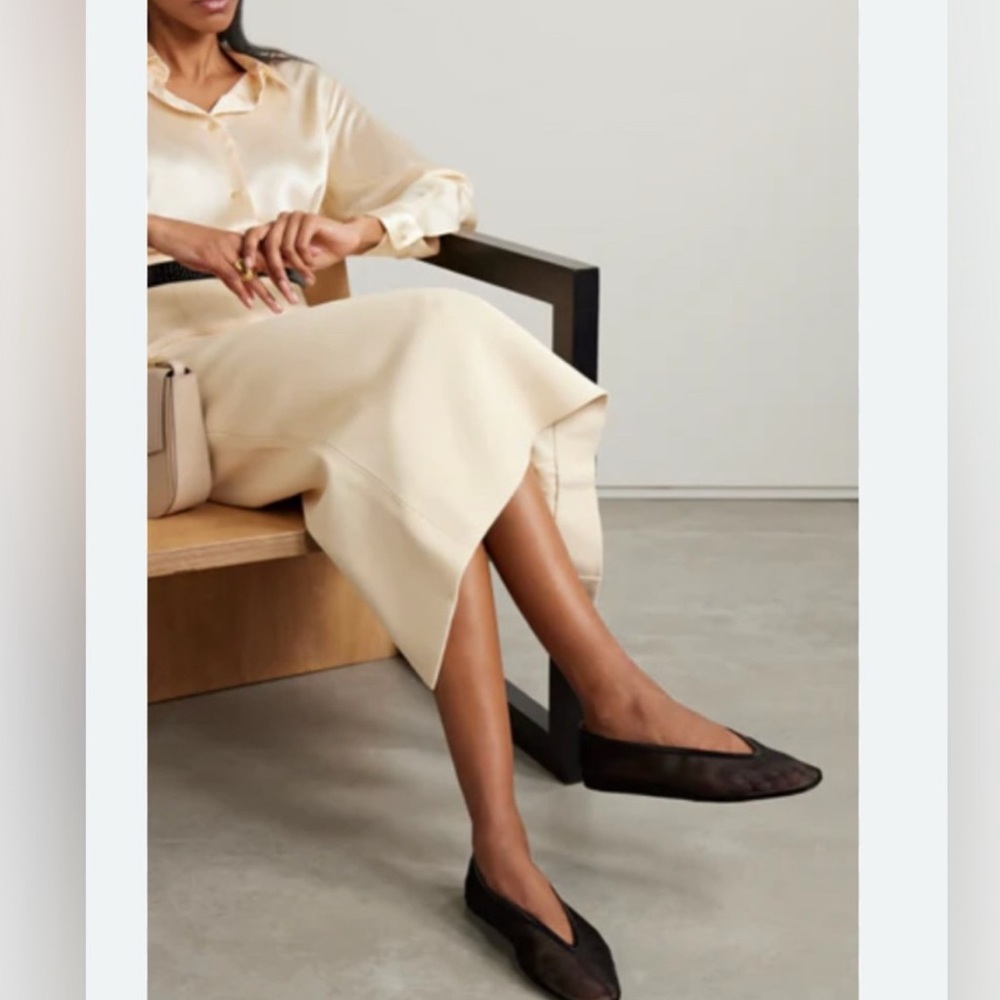 Le Monde Beryl Luna mesh slipper flats